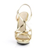 Gold 13 cm Fabulicious LIP-113 high heeled sandals