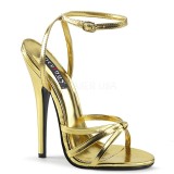 Gold 15 cm DOMINA-108 fetish high heeled shoes