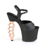 Gold 18 cm IRONGRIP-709 Platform Brass Knuckles High Heels Shoes