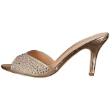 Gold 8,5 cm LUCY-01 glitter mules shoes womens