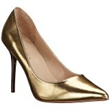 Gold Matte 10 cm CLASSIQUE-20 pointed toe stiletto pumps