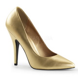 Gold Matte 13 cm SEDUCE-420 pointed toe pumps high heels