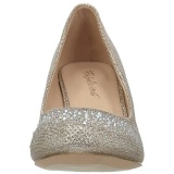 Gold Rhinestone 6,5 cm DORIS-06 High Heeled Evening Pumps Shoes