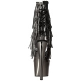 Gray 18 cm ADORE-1017RSF womens fringe ankle boots high heels