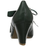 Green 6,5 cm WIGGLE-32 retro vintage cuben heels maryjane pumps