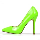 Green Neon 13 cm AMUSE-20 pointed toe stiletto pumps