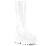 Hologram 11,5 cm SHAKER-65-2 demonia knee boots wedges platform