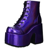 Hologram 13 cm DemoniaCult CAMEL-203 chunky goth ankle boots