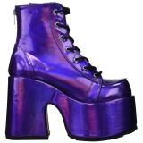 Hologram 13 cm DemoniaCult CAMEL-203 chunky goth ankle boots