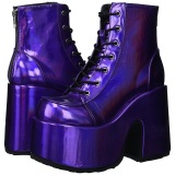 Hologram 13 cm DemoniaCult CAMEL-203 chunky goth ankle boots