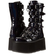 Hologram 9 cm DAMNED-225-2 womens buckle boots with platform