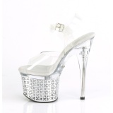 LED light platform 18 cm DISCOLITE-708FLP exotic pole dance high heel sandals