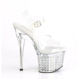 LED light platform 18 cm DISCOLITE-708FLP exotic pole dance high heel sandals