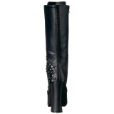 Leatherette 11,5 cm DEMONIA CHARADE-150 goth boots with rivets