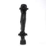 Leatherette 11,5 cm KERA-303 Platform Thigh High Boots