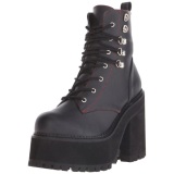 Leatherette 12 cm ASSAULT-100 goth lolita platform ankle boots