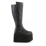 Leatherette 12 cm ROT-13 womens buckle boots with platform