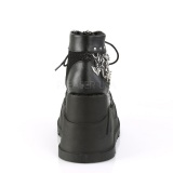 Leatherette 12 cm STOMP-18 lolita ankle boots wedge platform