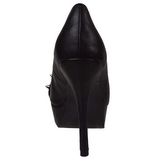 Leatherette 13,5 cm PIXIE-15 womens peep toe pumps shoes
