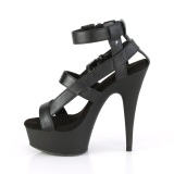 Leatherette 15 cm DELIGHT-637 platform gladiator sandals