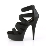 Leatherette 15 cm DELIGHT-659 platform sandals