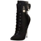 Leatherette 16 cm DAGGER-1023 Lace Up Ankle Calf Women Boots