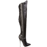 Leatherette 16 cm DAGGER-3060 fetish overknee boots