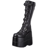 Leatherette 18 cm STACK-308 Platform Mens Gothic Boots