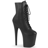 Leatherette 20 cm FLAMINGO-1020LWR pleaser ankle boots with platform