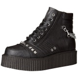 Leatherette 5 cm V-CREEPER-565 Platform Mens Creepers Ankle Boots