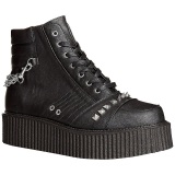 Leatherette 5 cm V-CREEPER-565 Platform Mens Creepers Ankle Boots