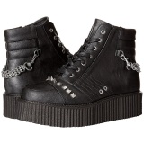 Leatherette 5 cm V-CREEPER-565 Platform Mens Creepers Ankle Boots