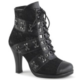 Leatherette 9,5 cm DEMONIA GLAM-202 goth lolita ankle boots