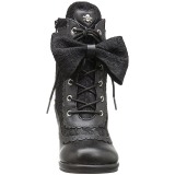 Leatherette 9,5 cm DemoniaCult GLAM-200 goth lolita ankle boots