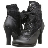 Leatherette 9,5 cm DemoniaCult GLAM-200 goth lolita ankle boots
