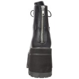 Leatherette 9,5 cm DemoniaCult RANGER-102 gothic platform ankle boots