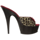 Leopard 15 cm Pleaser DELIGHT-601-6 High Platform Mules