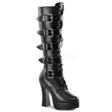 Matte 13 cm ELECTRA-2042 buckle womens boots with platform