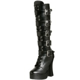 Matte 13 cm ELECTRA-2042 buckle womens boots with platform