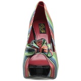 Multicolored 13 cm LOLITA-12 womens peep toe pumps shoes