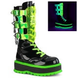 Neon 5 cm SLACKER-156 cyberpunk platform boots