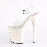 Opal Glitter 20 cm FLAMINGO-808LG Platform High Heeled Sandal Shoes