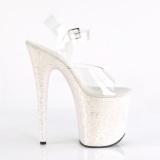 Opal Glitter 20 cm FLAMINGO-808LG Platform High Heeled Sandal Shoes