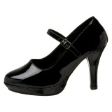 Patent 10,5 cm CONTESSA-50X mens pumps for wide feets