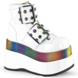 Patent 11,5 cm BEAR-104 demoniacult ankle boots platform white