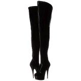 Patent 15,5 cm DELIGHT-4000 Platform Thigh High Boots