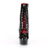 Patent 15 cm DELIGHT-1020FH corset platform pleaser ankle boots