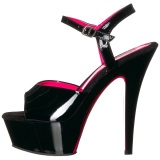 Patent 15 cm KISS-209TT High Heeled Sandal Neon Platform