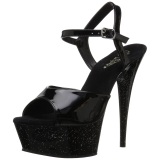 Patent 15 cm Pleaser DELIGHT-609MG glitter high heels shoes