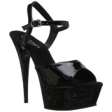 Patent 15 cm Pleaser DELIGHT-609MG glitter high heels shoes